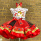 Minnie Mouse Tutu Outfit Set (3 layer Ribbon Trimmed tutu outfit) Minnie Outfit 1