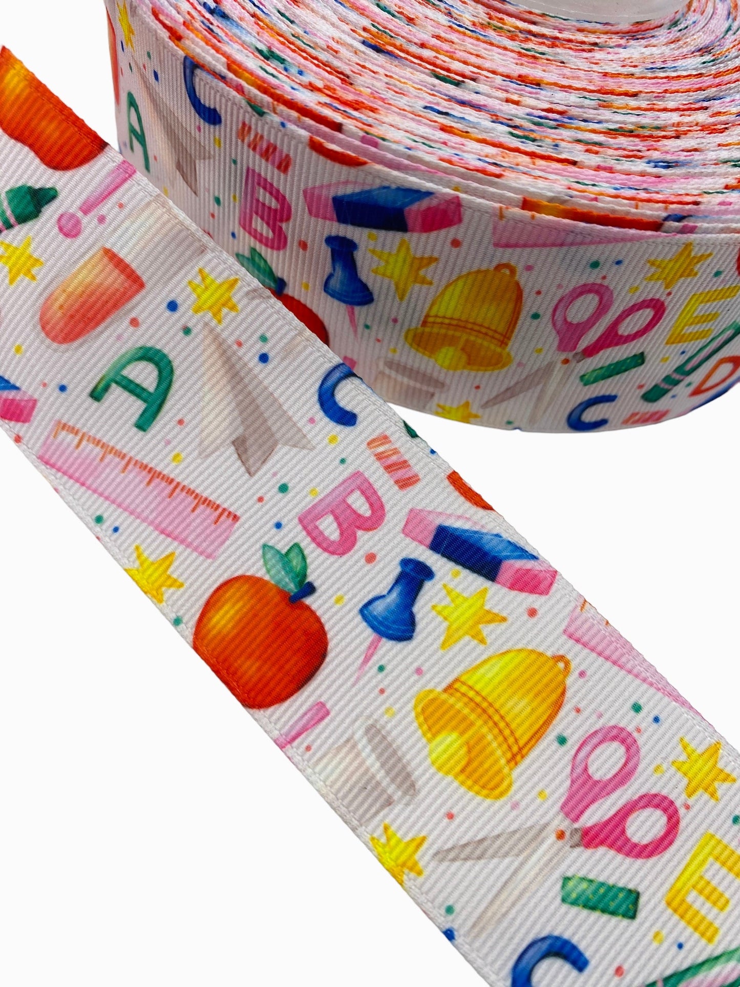 School Print Ribbon Ribbon 38mm/ 1.5 Inch Ribbon (1 Yard)