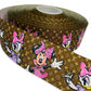 Minnie Mouse and Daphne duck Ribbon, 🟢 1.5 inch Ribbon
