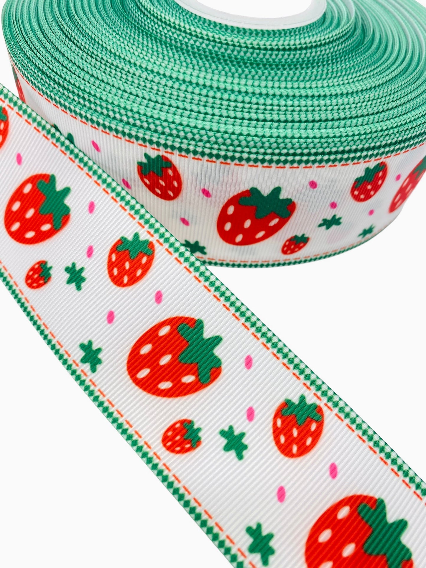 Strawberry Ribbon 38mm/1.5 Inch Ribbon (1 Yard).  🎀May New Arrival🎀