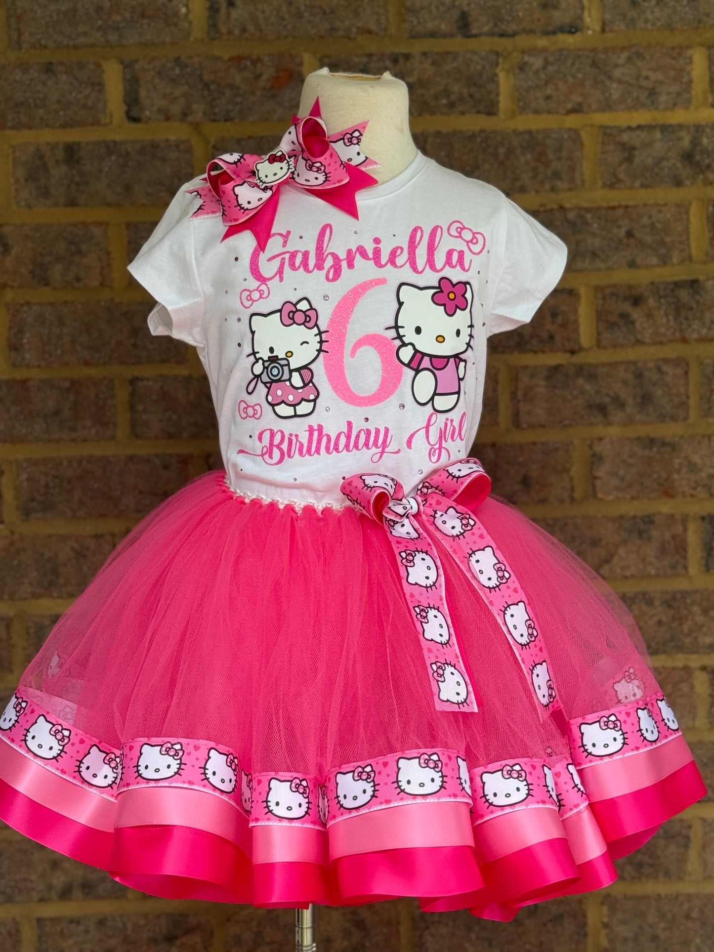 Hello Kitty Tutu Outfit Hello kitty outfit  Hello kitty birthday outfit Hello kitty tutu set