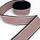 Dusty Pink and Black Ribbon (per yard) 1.5 inch