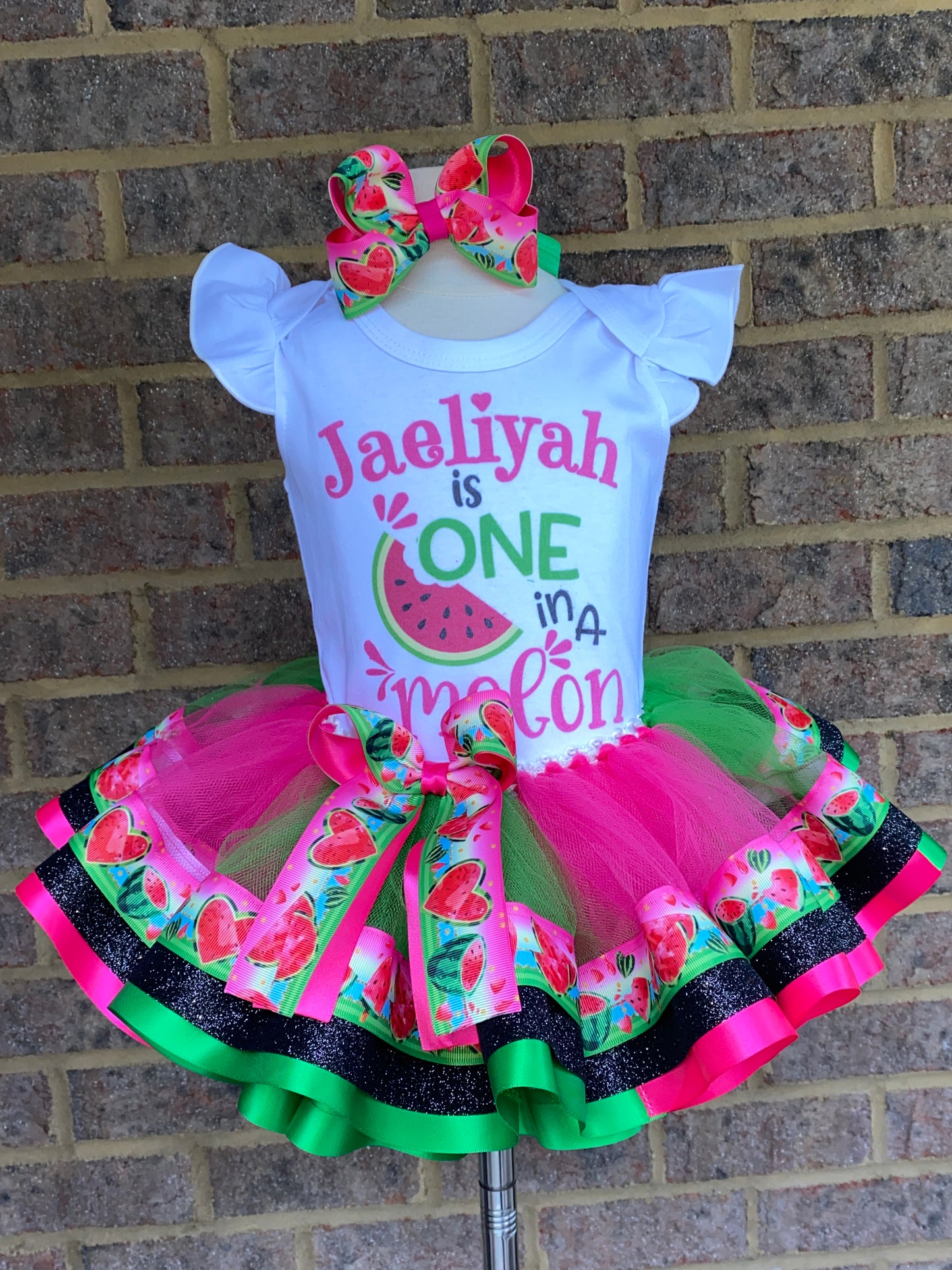 Melon Tutu outfit, one in a melon tutu outfit