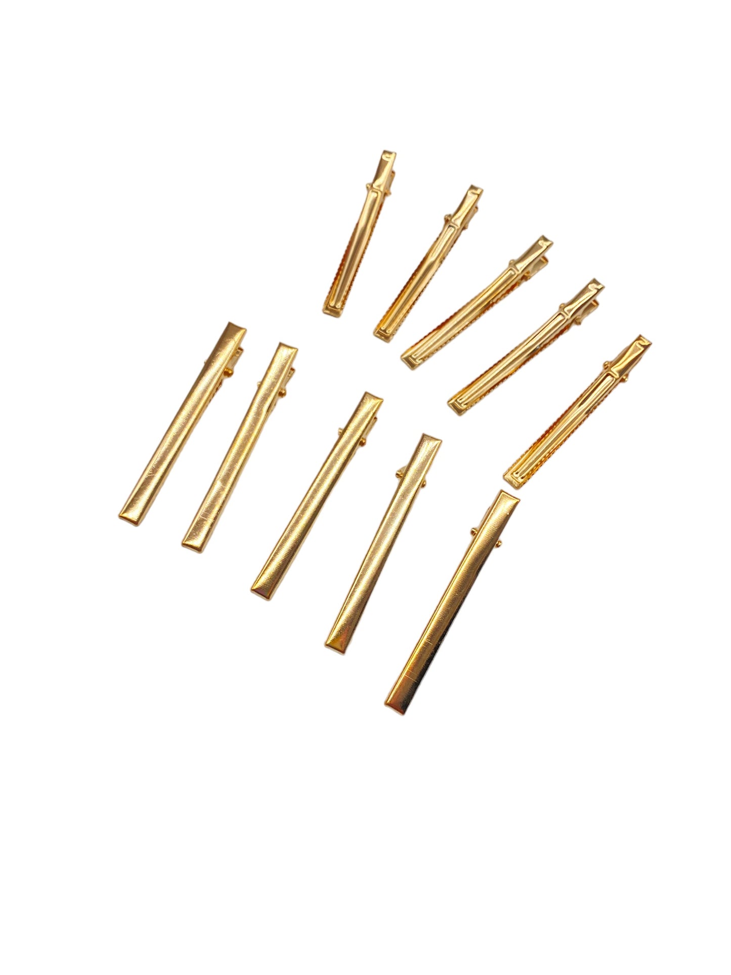 Gold Alligator clips (Set of 10). 6*5cm