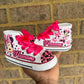 Minnie Mouse Bling Converse Sneakers, Minnie Mouse personalized Bling sneakers