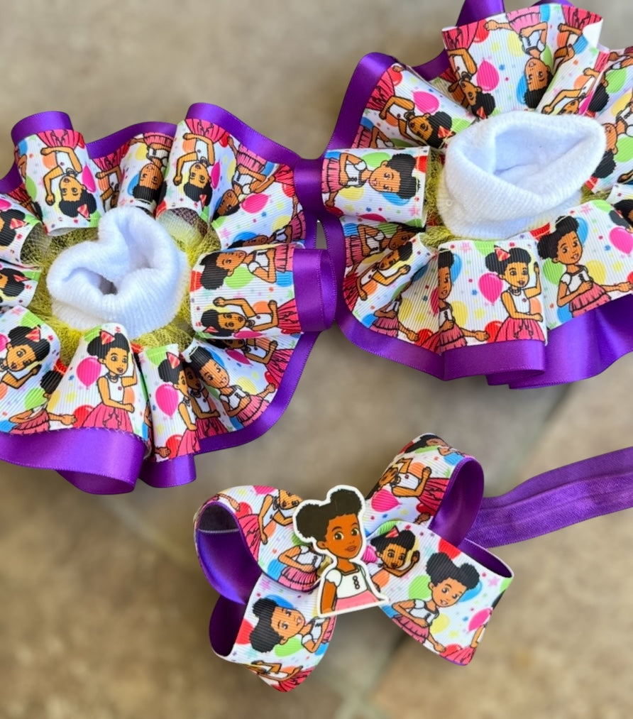 Gracie Corner Tutu socks Gracie Corner Ruffle socks. Ruffle Socks, Gracie corner hair Bow, Gracie corner hair accessory