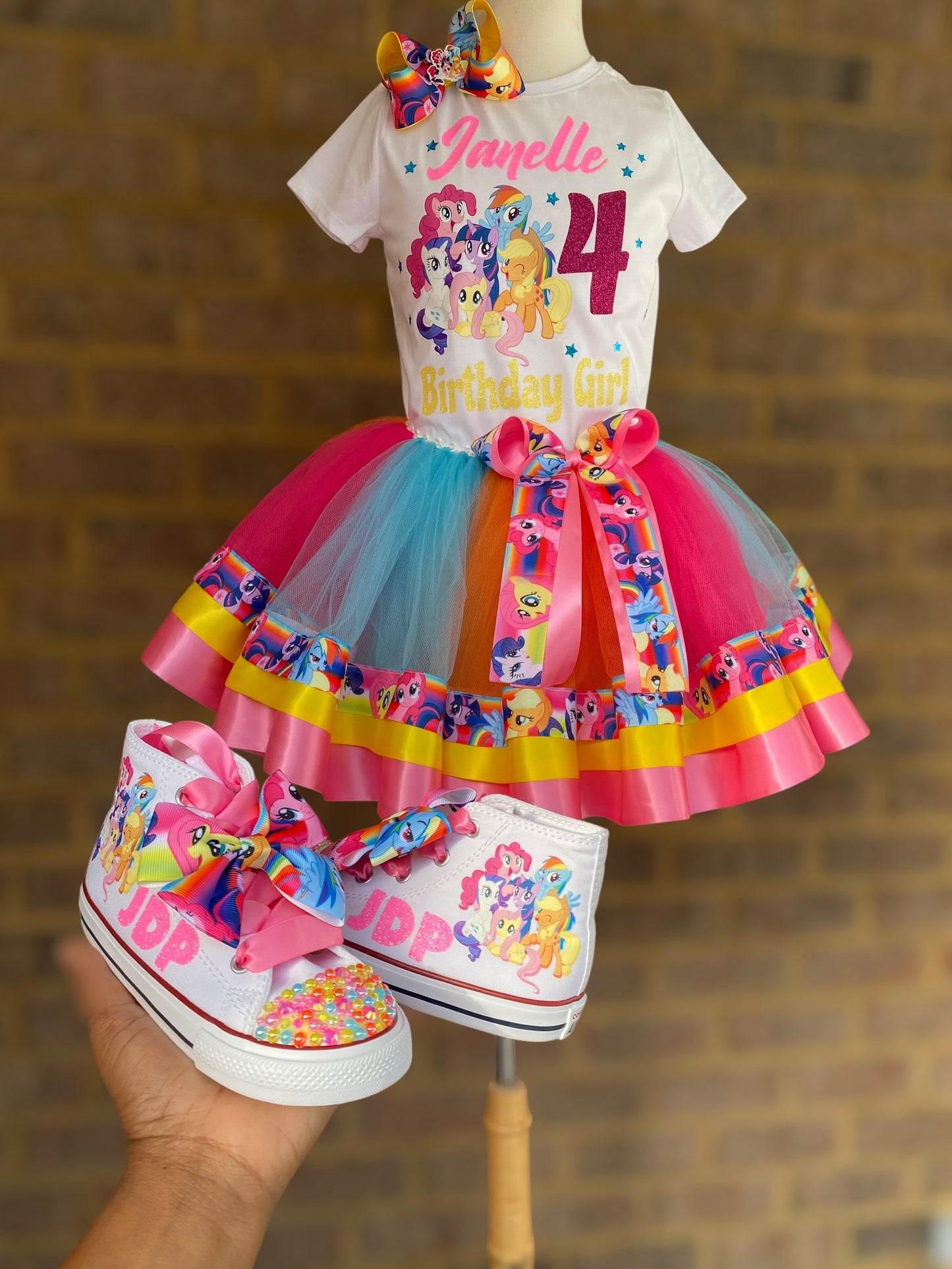 My Little Pony Tutu Outfit with shoes  (3 layer outfit)