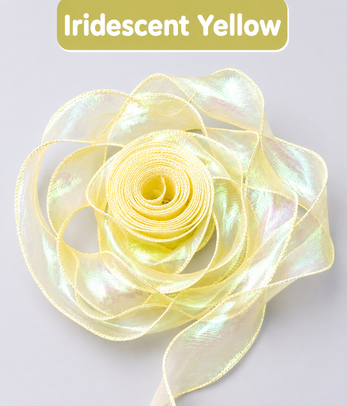 Iridescent Fishtail Yarn Ribbons | wired Ribbon | Price Per Yard