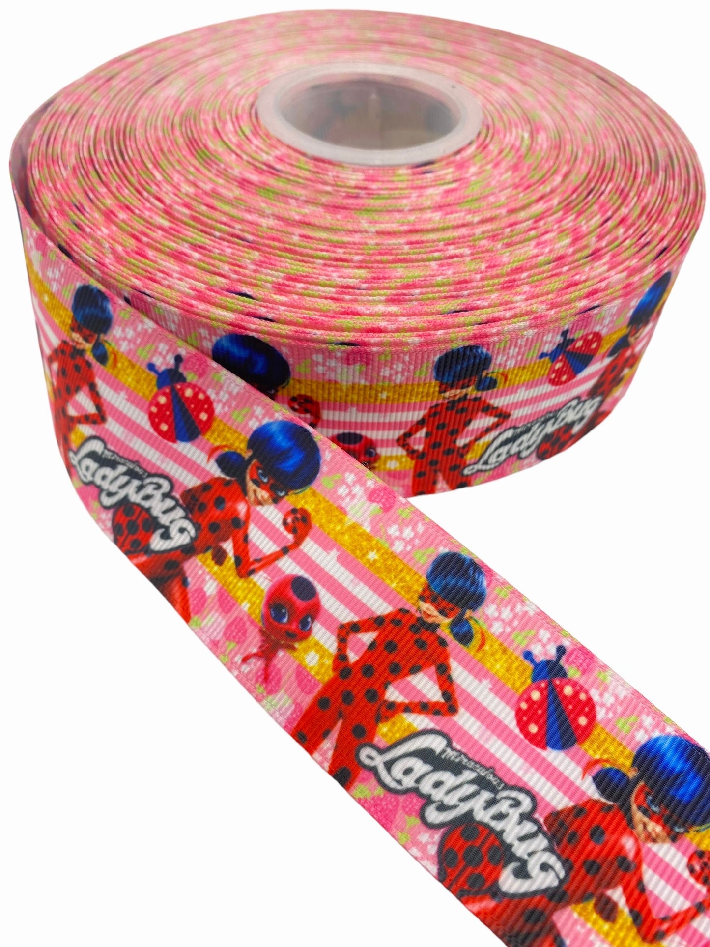 38mm / 1.5 inch Ribbon, Miraculous Lady Bug Ribbon (1 Yard) 🎀April New🎀