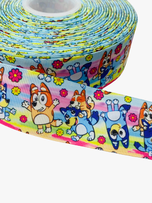 38mm / 1.5 inch Ribbon, Bluey Ribbon (1 Yard) 🎀April New🎀