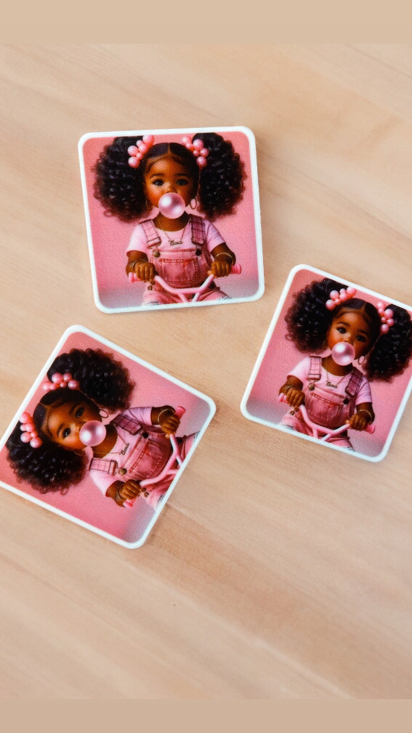 Black Girl Resin Planar (Price is for 1 Piece)