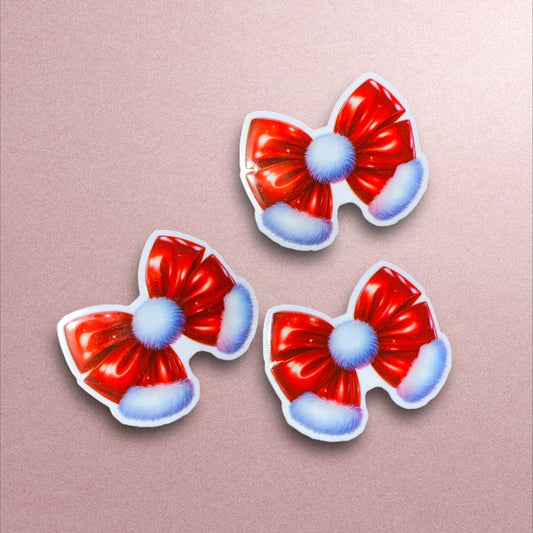 Christmas Bow Resin Planar (1 Piece)