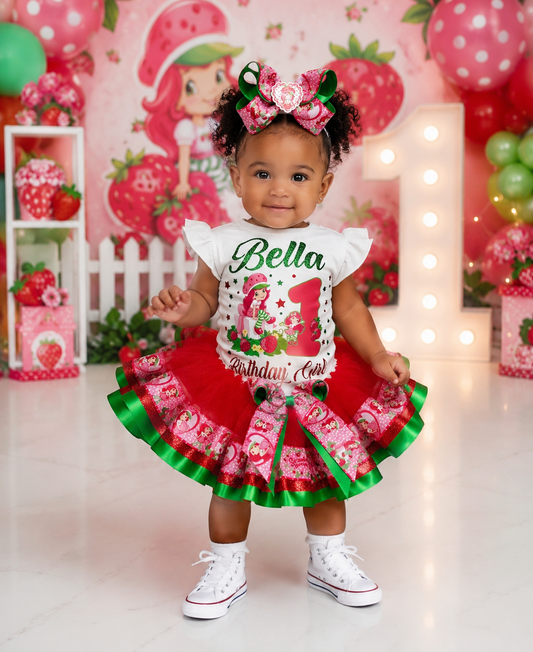 Strawberry shortcake Tutu Outfit, strawberry tutu strawberry outfit Strawberry shortcake tutuset