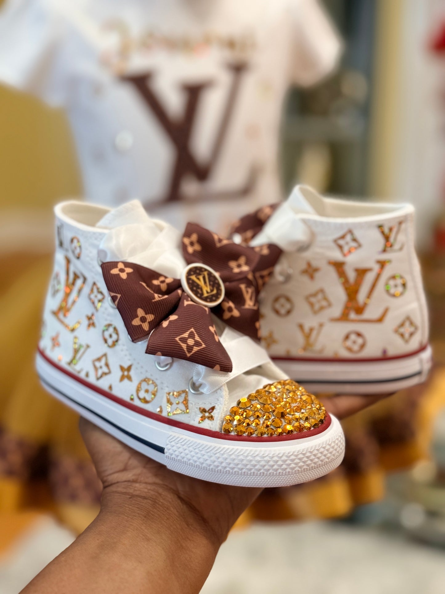 Lv Bling Converse sneakers