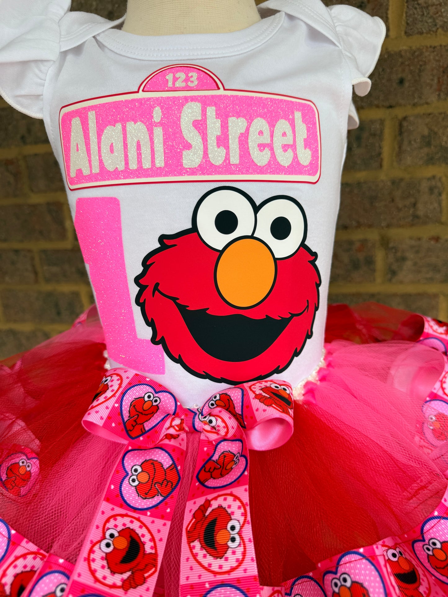 Elmo Tutu Outfit, Elmo tutu set, Elmo tutu outfit, Elmo Birthday tutu outfit