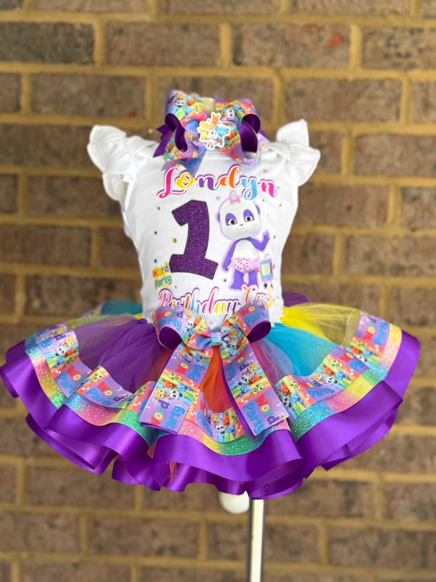Word Party Tutu Outfit word party tutu set word party ruffle socks