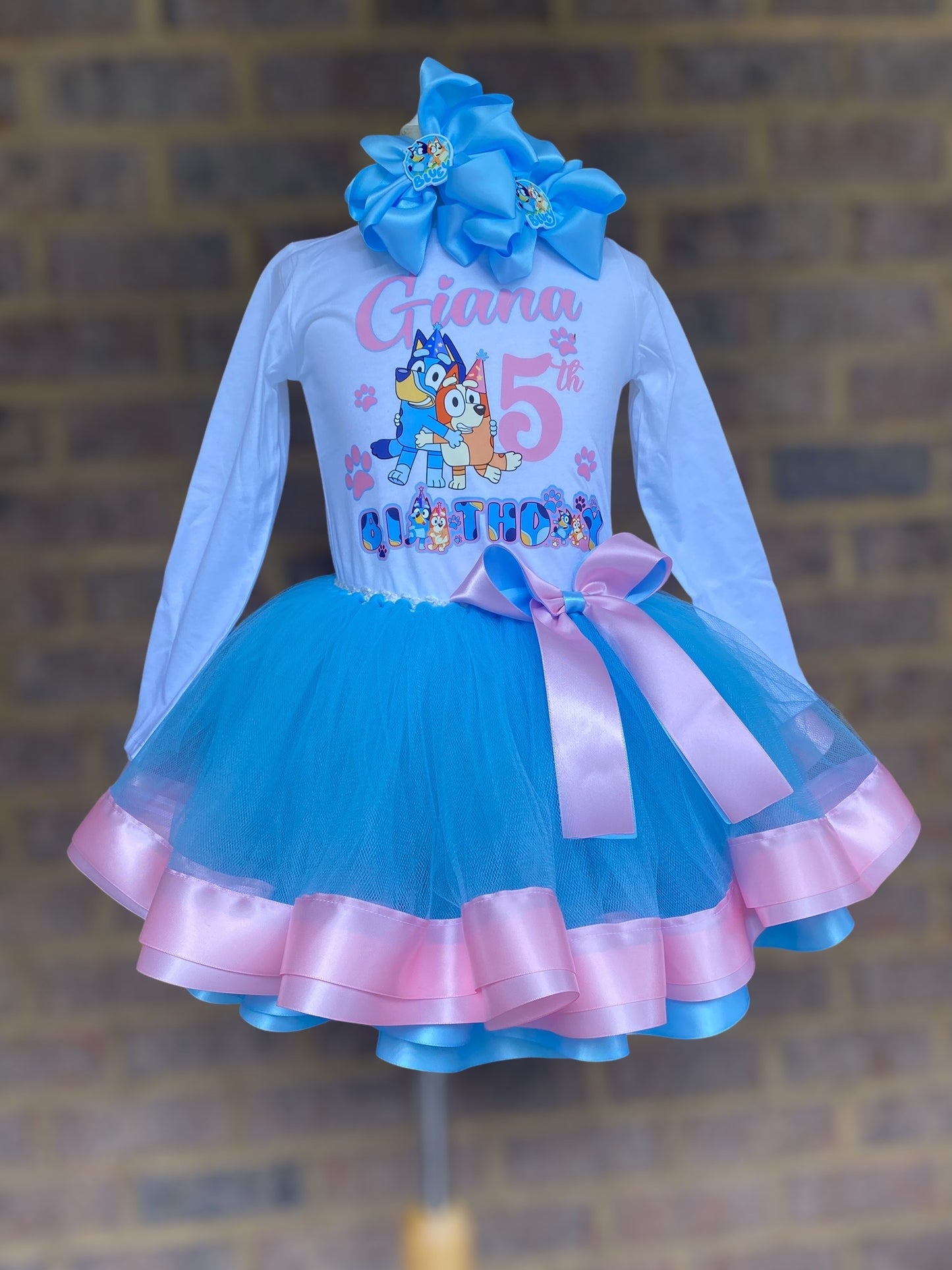 Bluey tutu outfit (2 layer tutu)