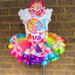 Carebear Tutu Outfit, Carebear tutu set with matching & Hair  Accessories