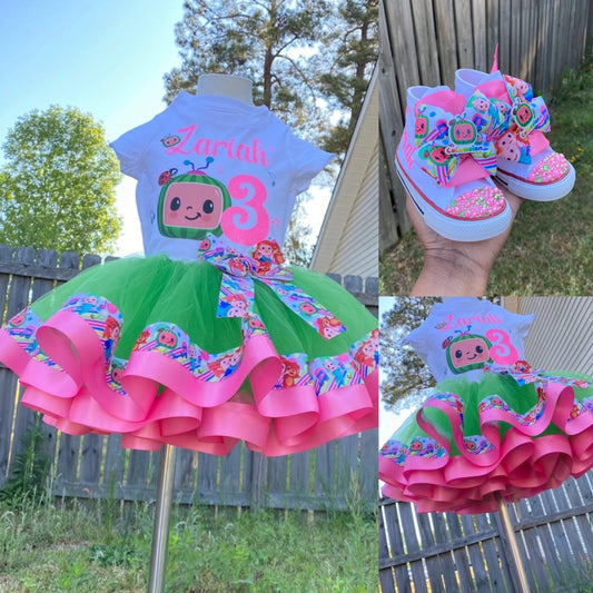 Cocomelon Tutu Outfit (3 Layer Outfit) Cocomelon #16