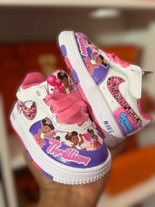 Gracie's Corner sneakers Gracie's Corner air force 1's sneakers Girls af1's Shoes Custom sneakers