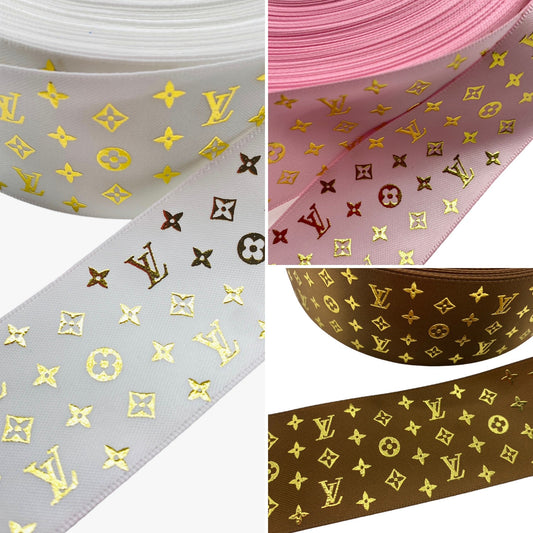 Designer Satin Ribbon, 38mm/1.5 inches) Foil ribbon