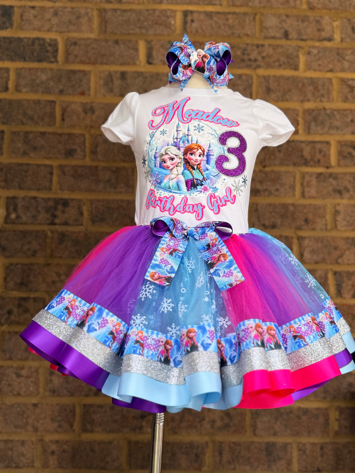 Tutu outfit, Frozen tutu outfit, frozen birthday tutu outfit with matching shoes