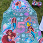 Little Mermaid Denim overall , Little mermaid jeans Overall with Socks and Bows