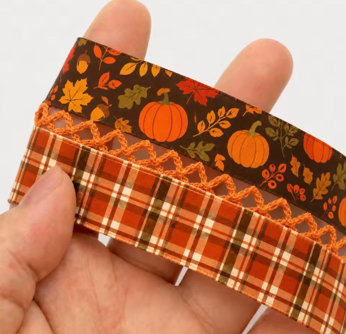 Fall Ribbon, Fall Satin Ribbon ( size 32mm) single face design