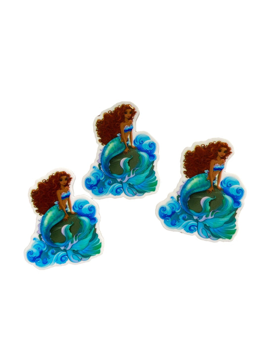 Black Little Mermaid Resin Planar, (Price is for 1 Piece)