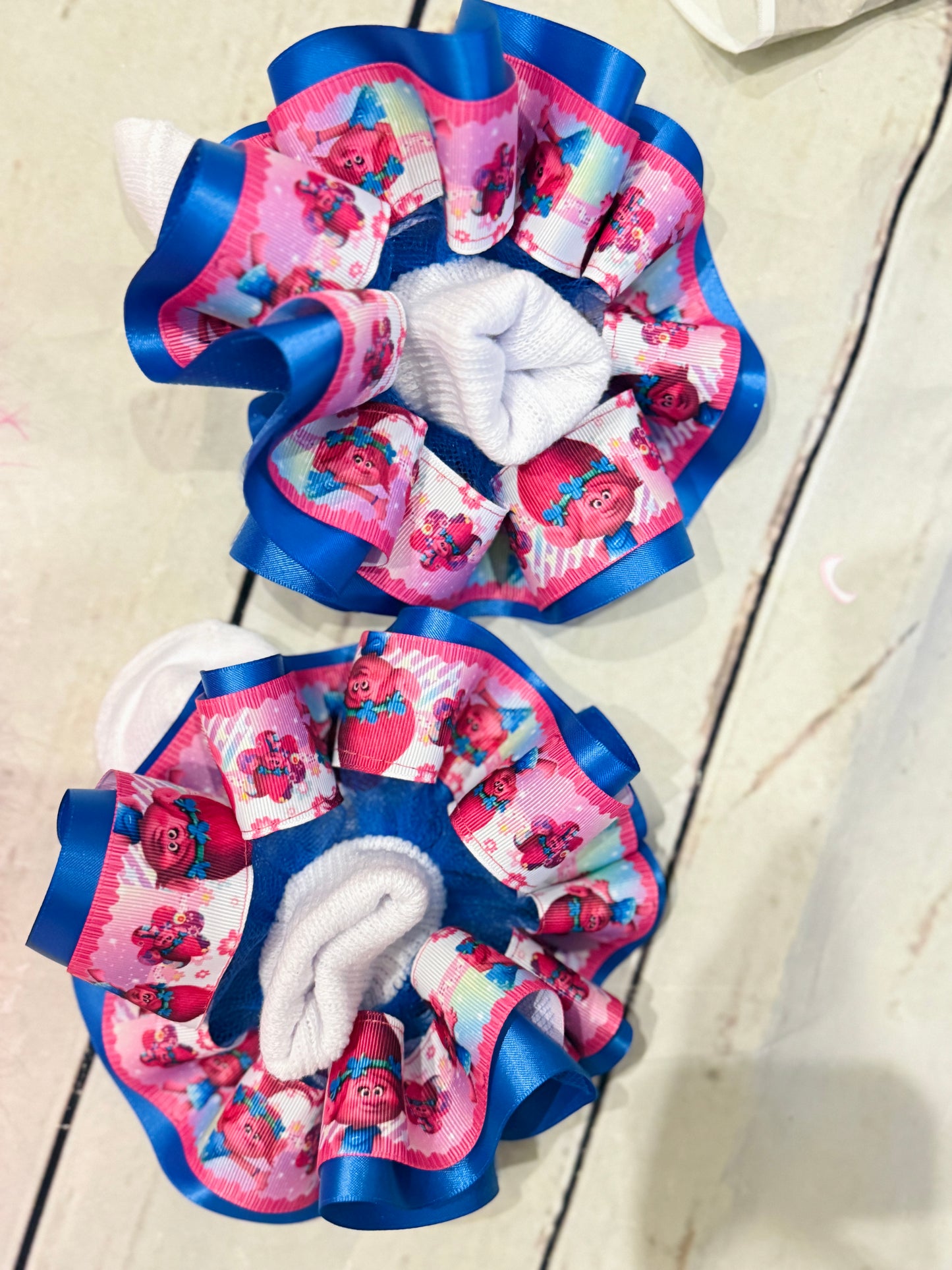 Troll Denim Overall, Troll jeans overall with matching socks and Bow