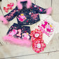 Peppa Pig Denim Outfit, Peppa Big Birthday outfit (glitter double layer design)