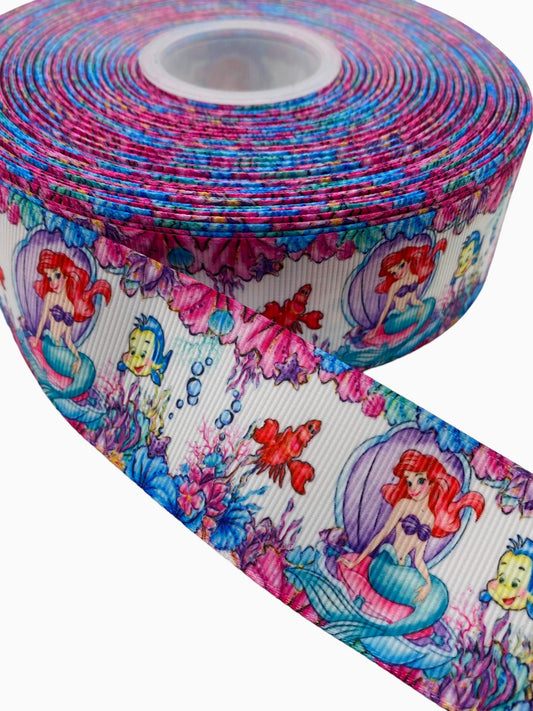 38mm / 1.5 inch Ribbon, Little Mermaid Ribbon (1 Yard) 🎀April New🎀