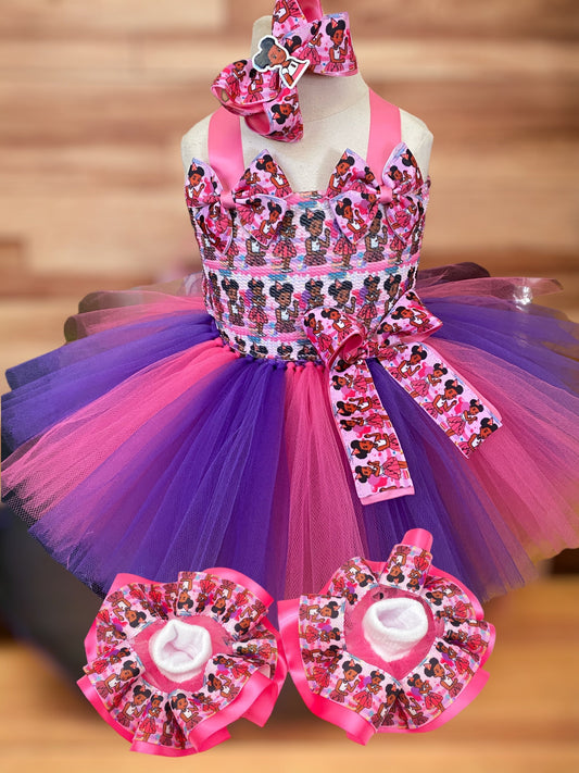 Gracie Corner Tutu Dress with Matching Socks and Hair Bow