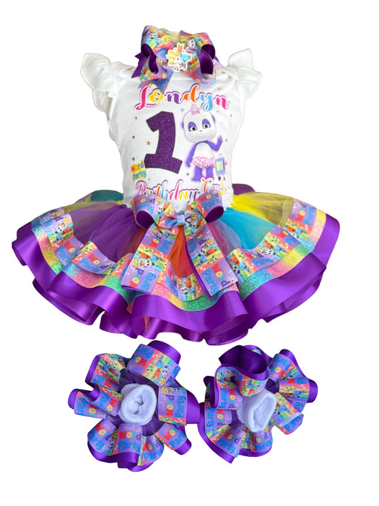 Word Party Tutu Outfit word party tutu set word party ruffle socks
