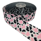 White, Pink & Black Cow Print  Ribbon  🟢 1.5 Inch white, Pink & Black Cow print Ribbon