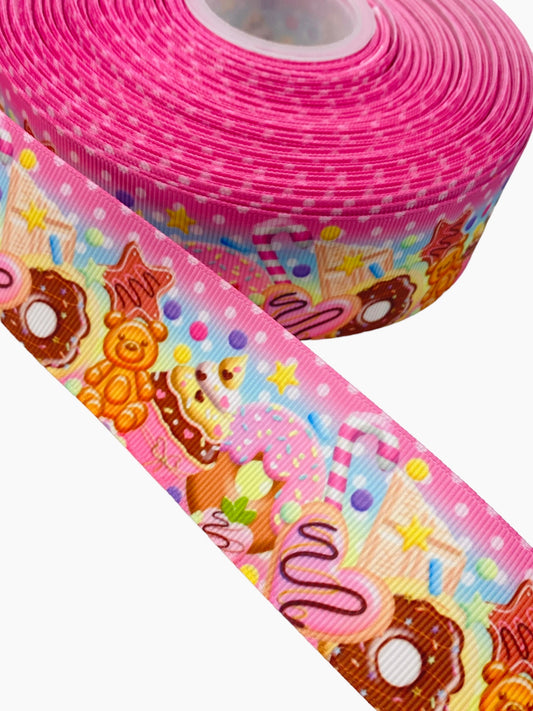 🍭 Candy Land Ribbon 38mm/1.5 Inch Ribbon (1 Yard)🎀 May New Arrival🎀