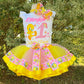 Tweety Bird Tutu Outfit (3 layer Ribbon Trimmed tutu outfit) Tweety3