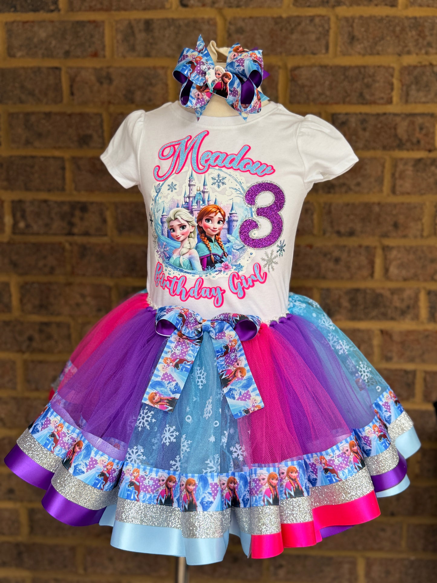Tutu outfit, Frozen tutu outfit, frozen birthday tutu outfit with matching shoes