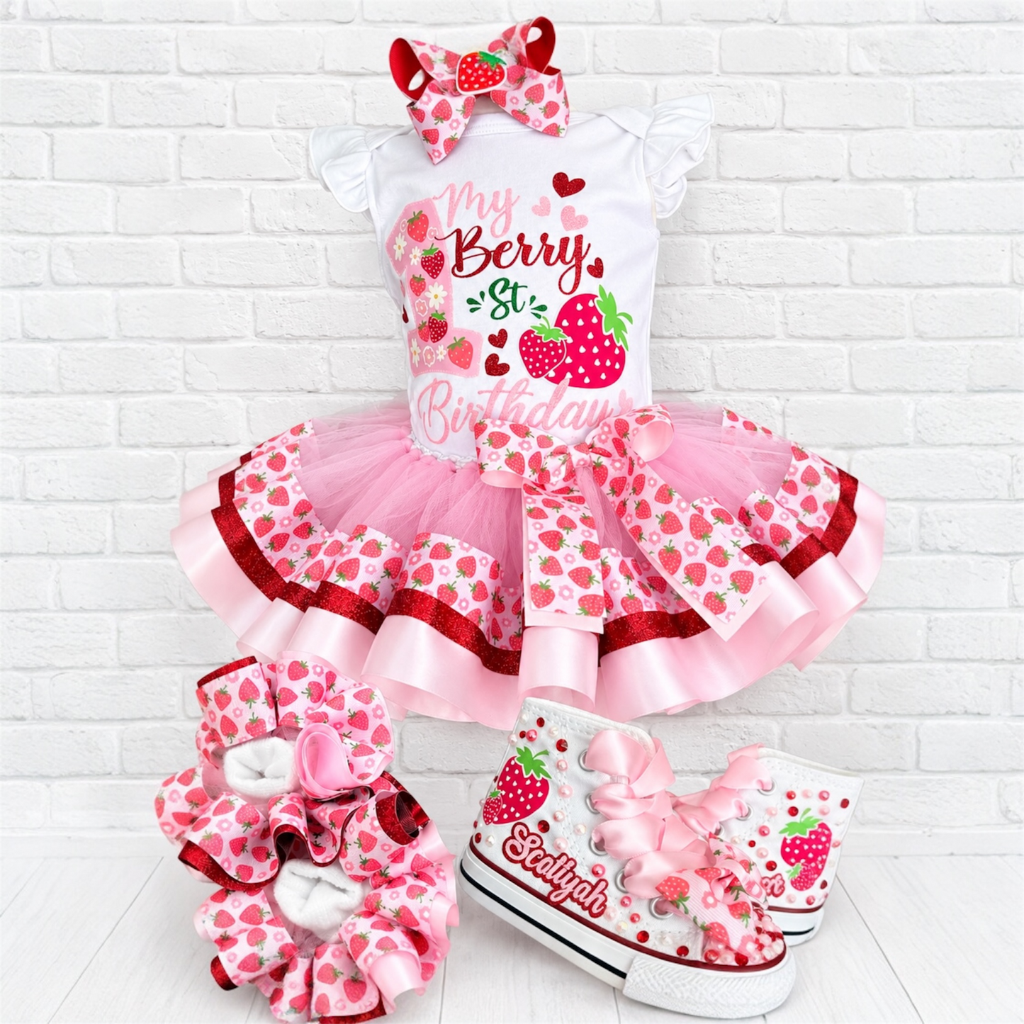 Strawberry Tutu Outfit | Strawberry Birthday outfit