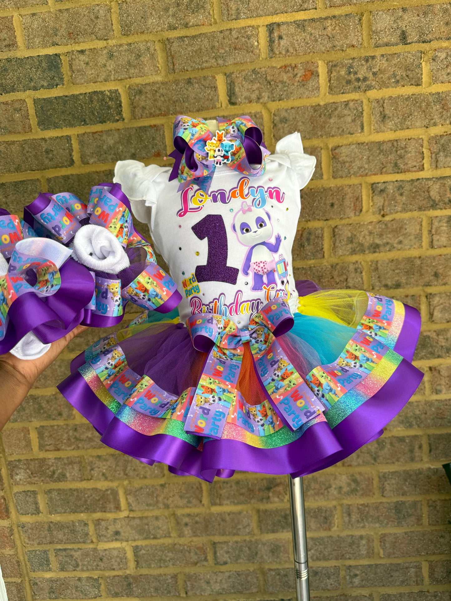 Word Party Tutu Outfit word party tutu set word party ruffle socks