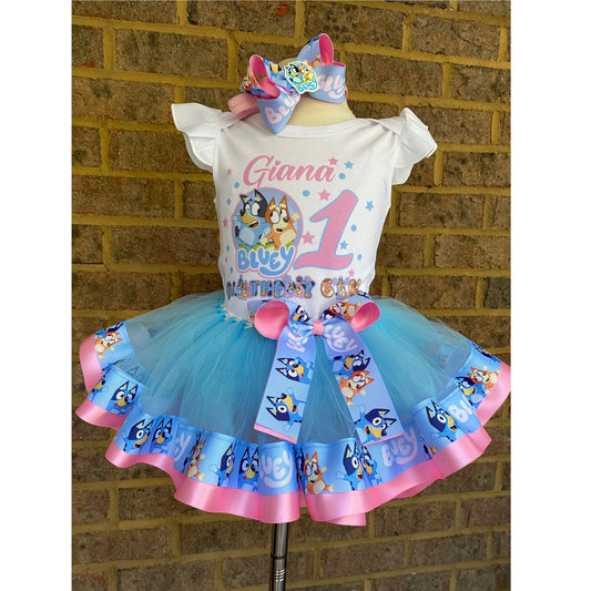 Bluey tutu outfit (2 layer tutu)