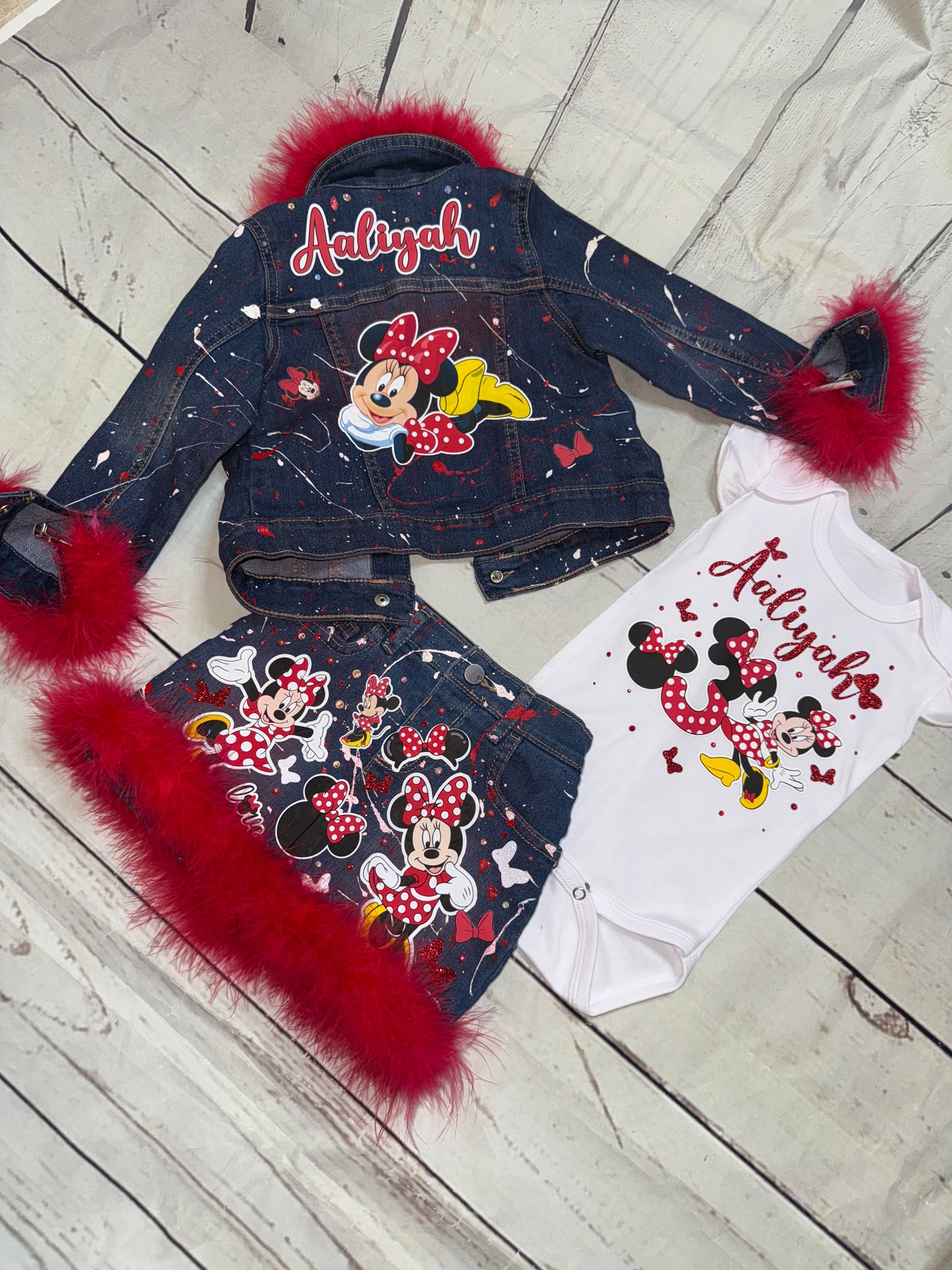 Minnie Mouse Denim outfit, Minnie Mouse Jeans Outfit