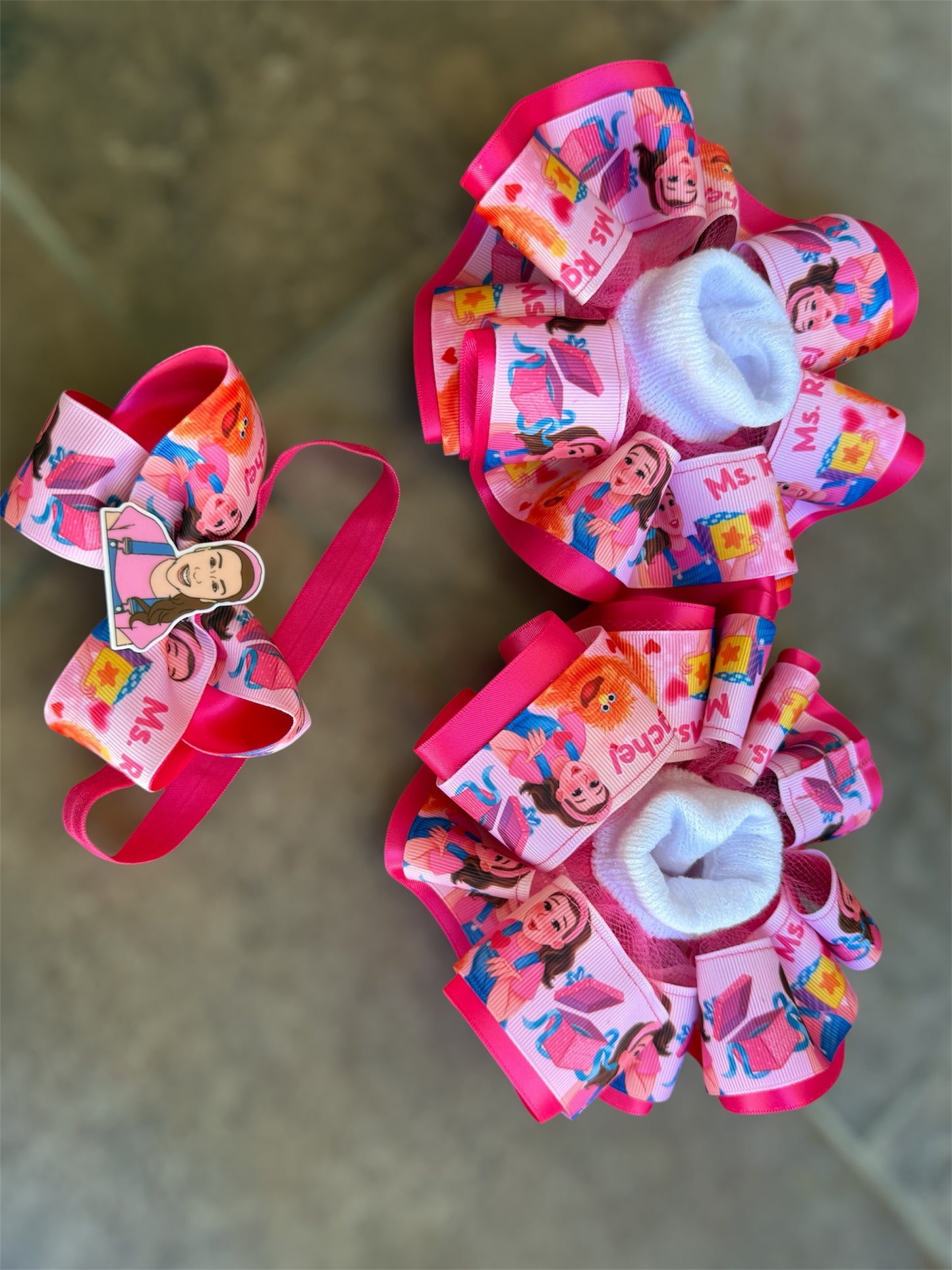 Ms Rachel tutu sock, Ms Rachel Ruffle sock, Ms Rachel Hair Accessories