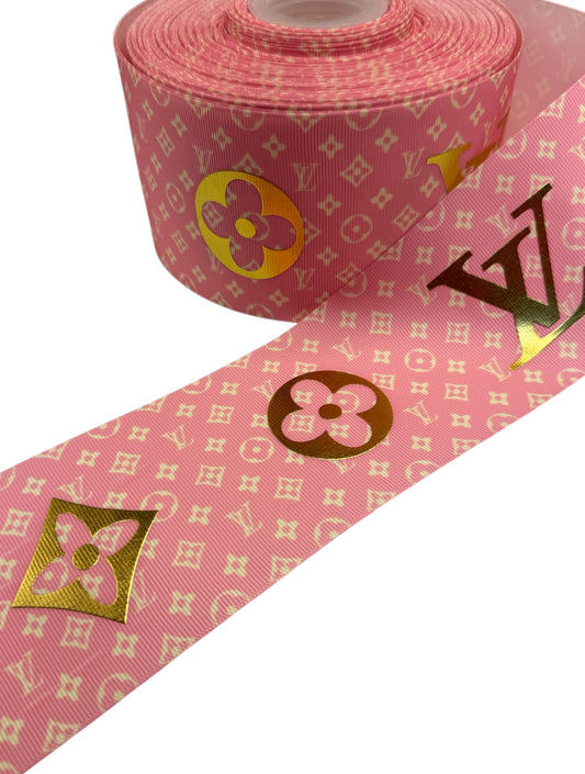 #321 (Foil Designer Ribbon) 1 yard,  (75mm/3inch Ribbon)🔴