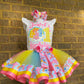 Carebear Tutu outfit (1 Layer Ribbon Trimmed tutu) carebear1