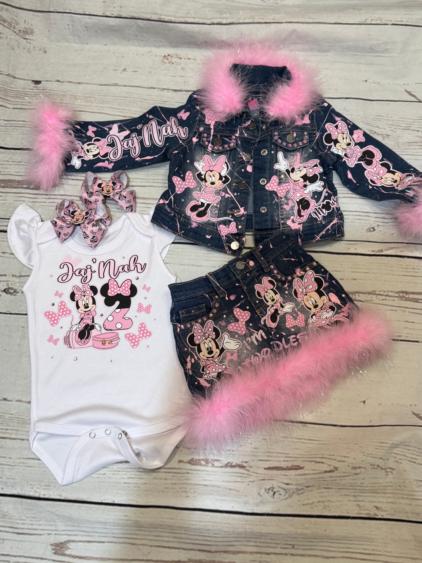 Minnie Mouse Denim Outfit, Minnie Mouse Denim Birthday Outfit
