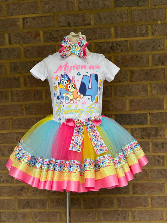 Bluey tutu outfit Bluey Birthday Bluey tutu set Bluey Birthday outfit