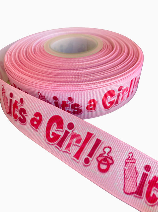 22mm It’s a Girl Ribbon