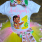 Moana Tutu Outfit  (3 layer Ribbon Trimmed tutu outfit)