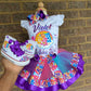 Carebear Tutu Outfit Complete Set (3 layer Ribbon Trimmed tutu outfit) Carbear9